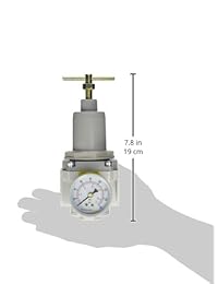 Regulador de presión de aire comprimido PneumaticPlus SAR4000T N06BG con mango en forma de T, 3 4 pulgadas NPT con manómetro y soporte