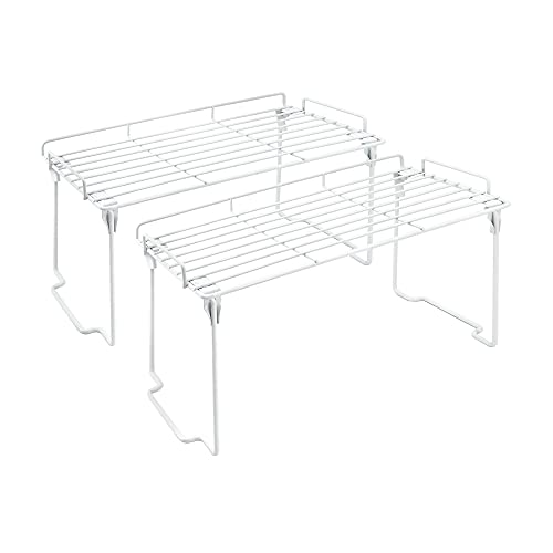 iPEGTOP Stackable Shelf Organizers, Set of 2 Kitchen Countertop