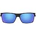 Oakley Men's OO9189 Twoface Square Sunglasses, Matte Black/Sapphire Iridium Polarized, 60 mm