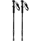 BAFX Products - 2 Pack - Anti Shock Hiking / Walking / Trekking Trail Poles - 1 Pair, Black