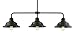 Trade Winds Lighting TW10049ORB Vintage Industrial 3 Light Retro Kitchen Island Counter Pendant, 100 Watts, in Oil Rubbed Bronze