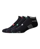 Under Armour Men's HeatGear No Show Socks (3 Pair), Black/Assorted Colors, Large