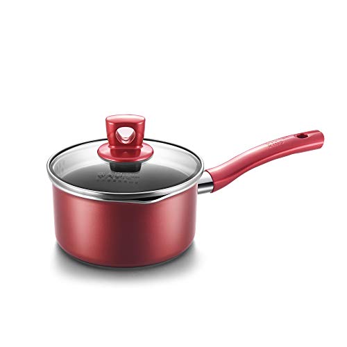 COOKER KING Induction Non Stick Sauce Pan, Saucepan With Pour Spouts