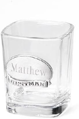 Shot Glass w/ Pewter Medallion