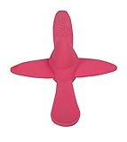 oogaa Baby Mealtime Silicone Plane Spoon - Easy Clean, Baby Safe - 7in - Pink