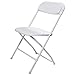 Sandinrayli 20 PCs White Plastic Folding Chairs Commercial Quality Stackable Outdoor Event Wedding Party Chairs (White)