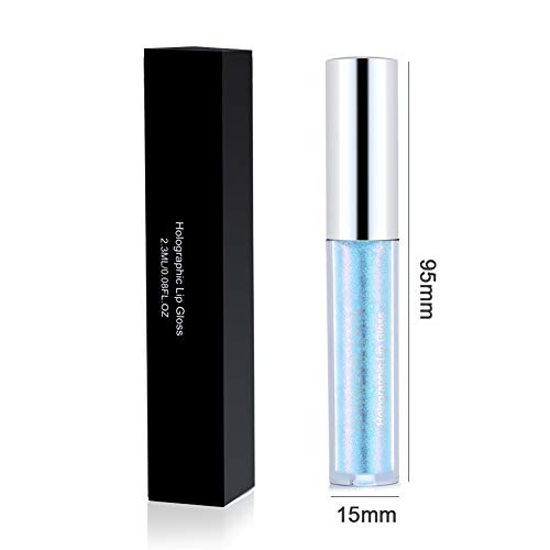 Glitter Liquid Lipsticks Set of 6 Diamond Shimmer Metallic Lipstick Waterproof Long Lasting Shinning Iridescent Mermaid Shimmer Lip Gloss Face Eye Cosmetic Glow Shimmer Makeup Kit (6 Pcs) - Thumbnail 5