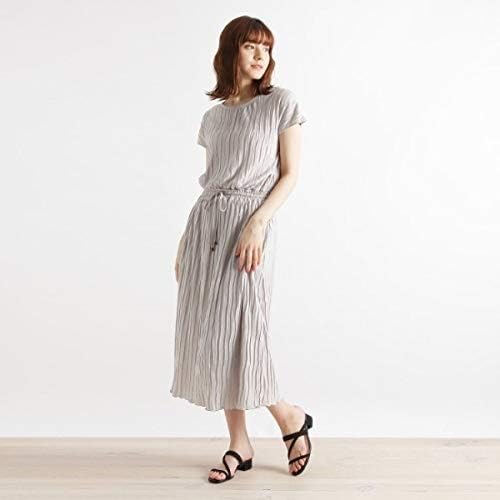 Amazon グローブ ミドルワンピース シワ加工カットソーワンピース レディース ライトベージュ 051 02 M ワンピース チュニック 通販