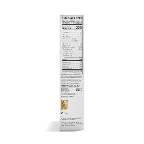 365 BY WHOLE FOODS MARKET, HONEY ALMOND FLAX PROTEIN & FIBER CRUNCH CEREAL, 13 OUNCE