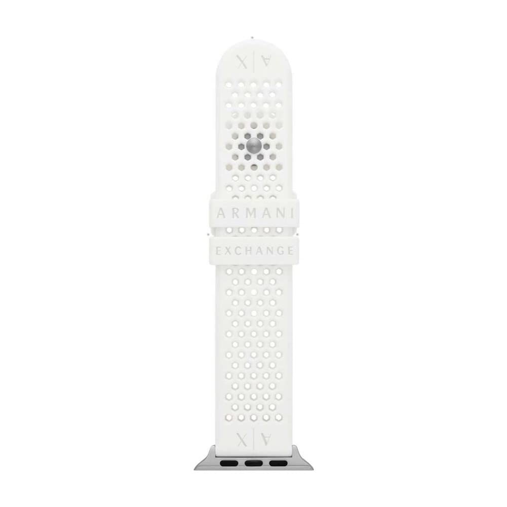 Armani Exchange Men's Silicone Band for Apple Watch®, Custom fit for 42/44/45mm with single button stud closure — image 1