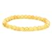 Amandastone Natural Yellow Quartzite 6mm Round Beads Stretch Bracelet 7 Inch