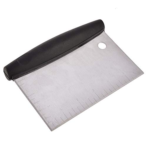 Scraper, 1 Pack Stainless Steel Dough Pizza Cutter Pastry Bench Scraper Chopper with Plastic Handle - Thumbnail 2