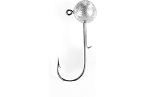 JIATAI FISHING 1/8 oz Round Jig Heads 3/16 oz 1/4 oz 3/8 oz 1/2 oz Fishing Jigs Saltwater Freshwater Jig Hooks Set Jig Head Hook for Bass Trout Fishing Accessories Bass Fishing Lures Kit Pack of 10