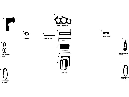 Rdash Dash Kit Decal Trim for Hyundai Tiburon 1998-1999 - Sticker Bomb (Harajuku)