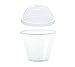 50 count Clear PET Plastic 9 oz Squat Cup and No-Hole Dome Lid, Parfait Cup w/Signature Party Picks