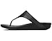 FitFlop Women's Banda Micro Crystal Toe Post, All Black, 7 M US