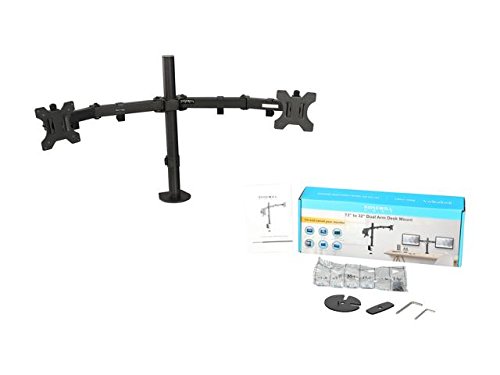Rosewill Dual Monitor Stand, Adjustable Monitor Mount Fits Two Screens up to 32”, 17.64 lbs per Arm, RMS-17001