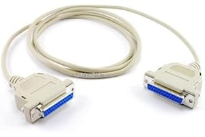 CablesOnline 6ft Null Modem DB25 Female to Female Data Transfer Cable (NM-006)