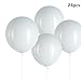 MOWO 18" White Big Balloons Round Latex Helium Balloons for Party Decoration, Pack of 24 primary