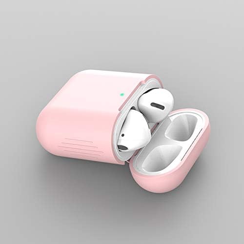 EarCom Soft Silicone Shockproof Protective Case for Apple Airpods 1 2 (Light Pink)