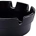 Set of Three Black Plastic Ashtrays-Deep Well-Resturant/ Bar-4