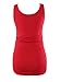 Liu & Qu Maternity Basic Tank Top Mama Clothes Neck Sleeveless Tops Women's Solid Side Ruching Vest Red L