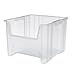 Akro-Mils 13018 Stak-N-Store Heavy Duty Stackable Open Front Plastic Storage Container Bin, (17-1/2-Inch x 16-1/2-Inch x 12-1/2-Inch), Clear, (2-Pack)