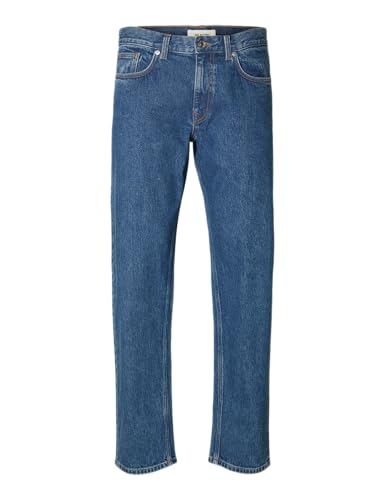 SELECTED FEMME Slh196-Straight Ben Kori Jeans Noos, Media Blu Denim, 33W x 32L