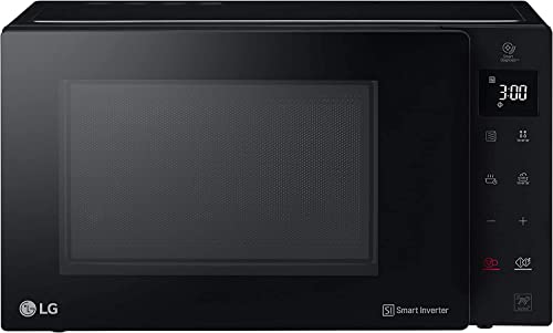 LG MH6535GIB Forno Microonde Smart Inverter con Grill al Quarzo, 25 Litri, 1150 W, Programmi Automatici, 5 Livelli di Potenza Regolabili - Nero Fumè
