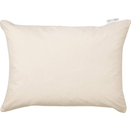 AllerEase Organic Cotton Pillow Protectors, 1 Pack, Beige/Cream White