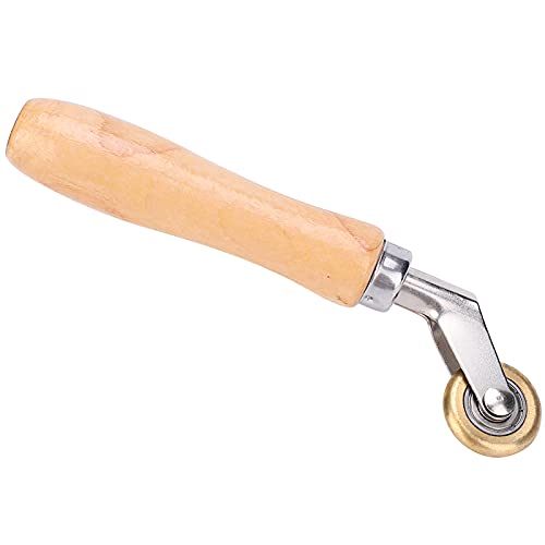 Welding Handheld Roller, 190mm/7.5in Hand-held Internal Corner Seam Brass Press Wheel Roller Wallpaper Edge Roller with Wooden Handle Hand DIY Tool,Tools
