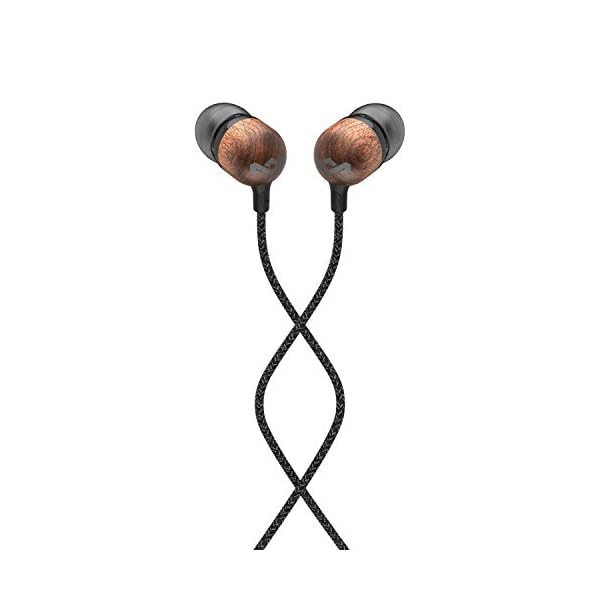 House-of-Marley-Smile-Jamaica-In-Ear-Headphones-Sustainably-Crafted-Eco-Friendly-Noise-Isolating-Wired-Earphones-92mm-Driver-Tangle-Free-Cable-1-Button-Microphone-Control-Signature-Black House of Marley Smile Jamaica In-Ear Headphones - Sustainably Crafted, Eco-Friendly, Noise Isolating Wired Earphones, 9…