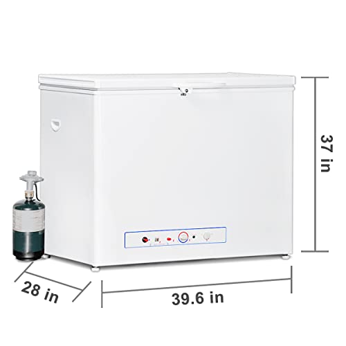 SMETA Propane Freezer Gas/Electric 110v Propane Chest Freezer Outdoor