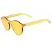 zeroUV One Piece PC Lens Rimless Ultra-Bold Colorful Mono Block Sunglasses 60mm (Orange)
