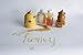 Creative Co-Op White Ceramic Hobnail Style Honey Jar with Lid & Wood Dipper