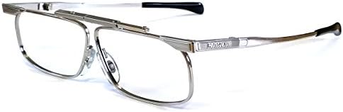 Kanda Slimfold 003 Rectangle Folding Reading Glasses +3.50 Silver Men Women Foldable One Power Readers w/Case Purse Pocket