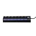 7 Port USB 2.0 Hub with Individual Power Switches and LEDs On Off Switch Design Slim Compact Lightweight Fast Communication For PC Linux Mac Windows Smarts Tvs Accessory Travel Great Price OCBAN