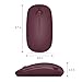 Jelly Comb 2.4G Slim Wireless Mouse with Nano Receiver, Less Noise, Portable Mobile Optical Mice for Notebook, PC, Laptop, Computer MS001 (Wine Red)