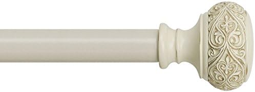 Scroll Knob Adjustable Curtain Drapery Rod (36-72")