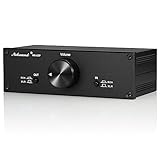 Nobsound Mini Fully-Balanced/Single-Ended Passive Preamp; Hi-Fi Pre-Amplifier; XLR/RCA Volume Controller for Active Monitor Speakers (Black)