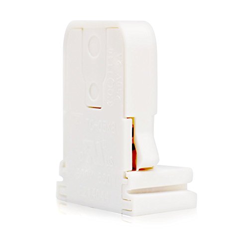 T8 LED Fluorescent Tube Lamp Holder Tombstone , Non-shunted Turn-type G13 Base , Medium Bi-Pin Socket , for LED Fluorescent Tube Replacements Turn-Type Lampholder Pack of 20