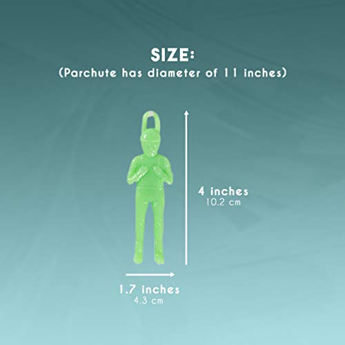 6 Mini+Parachute+Army+Men+Paratrooper