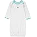 Wan-A-Beez Baby 3 Pack Printed Gown - Turquoise Whale,0-6 Months