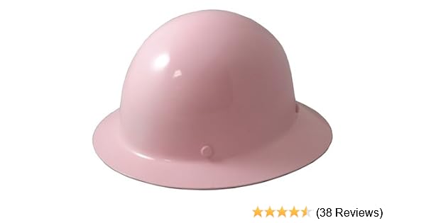 pink full brim hard hat