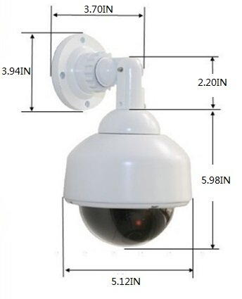 WER Fake Security Camera, Dummy Dome Shaped Decoy Realistic Look Surveillance System + Bonus Warning Sticker Indoor/Outdoor Use, Perfect For Businesses & Shops(2 pack)