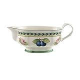 Villeroy & Boch 1022813407 French Garden Fleurence Gravy Boat, 10 oz, White/Multicolored