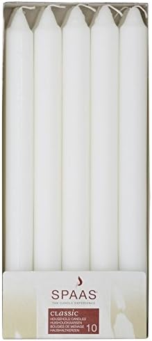 Spaas Unscented Dinner Candles 21/240mm, ± 8 Hours, 10 Pieces, White, D 21 mm x H 240 mm - Image 4