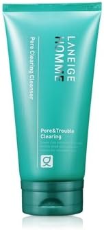 FREE INTERNATIONAL SHIPPING + LANEIGE FOR MEN Pore Clearing Cleanser (Combination Skin , Oily Skin , Sensitive Skin / 150ml)