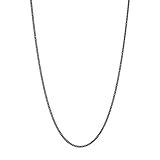 Thin Black 2mm Stainless Steel Curb Chain Necklace - Choose 18