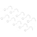 Ruifan 10pcs Clear Bioflex Nose Ring Stud Retainer Body Jewelry Piercing 20 Gauge 2 mm Top Retainer, Metal Free, Allergy Free